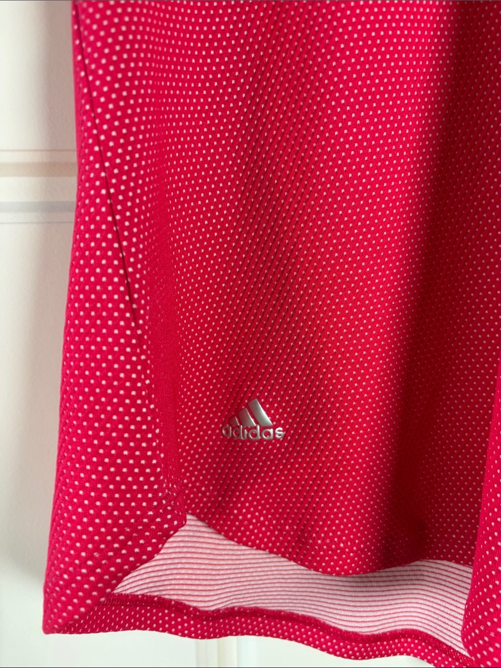 adidas Hot Pink Microdot Golf Polo - Picture 2 of 7